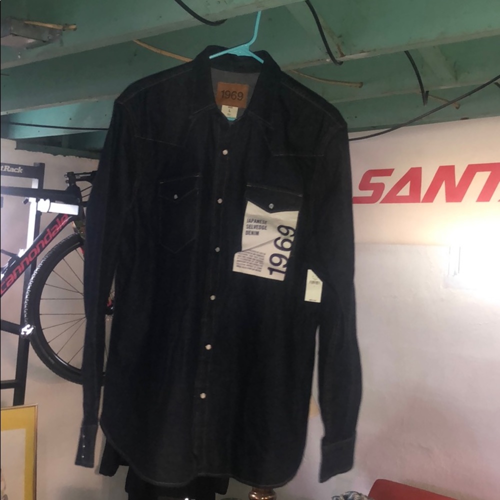 GAP Selvedge Western Denim Shirt sz. Large L